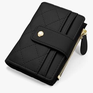 🆕 Women Wallet, Small Slim PU Leather Bifold Wallet with Zipper Coin Pocket